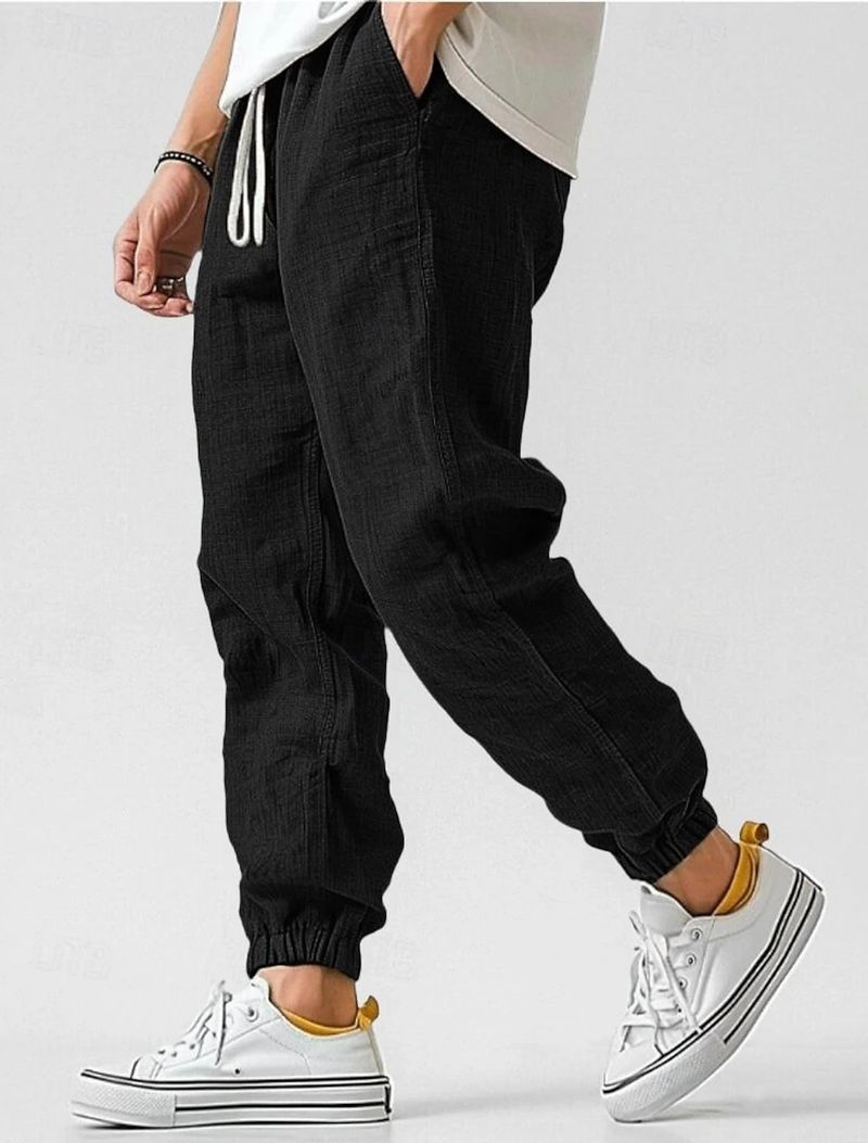 Lässige Herrenhose aus Leinenmischung – gerades Bein, entspannte Passform, atmungsaktiv und leicht für den Alltag (S-XXXL, 7 Farben)_voghion.com