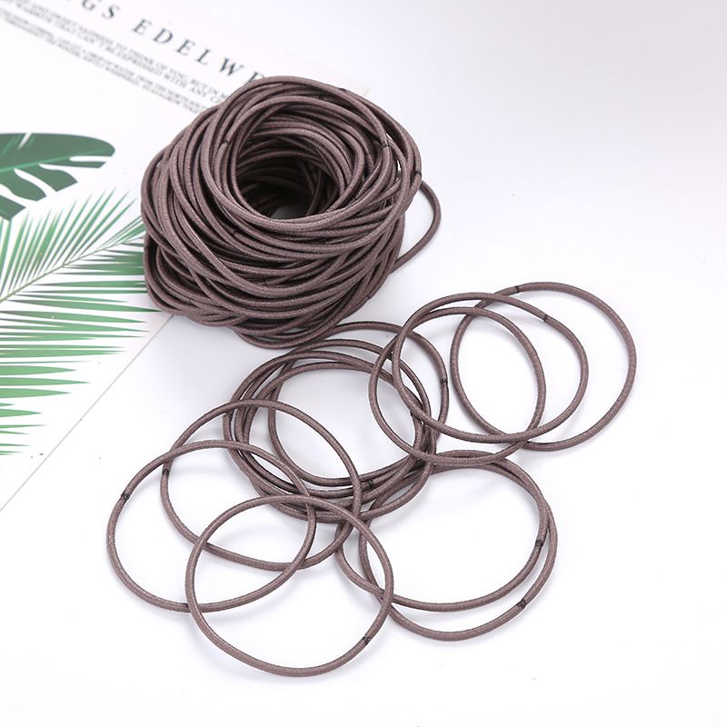 Corda sottile per la testa, legatura per capelli da ragazza, elastico ad alta elasticità, anello per capelli di base, 100 pezzi_voghion.com