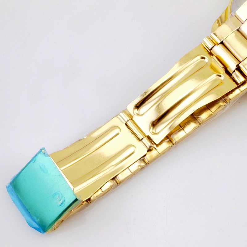 Speciaal geprijsd heren modieus roestvrij staal goud luxe ingelegd Engels horloge_voghion.com