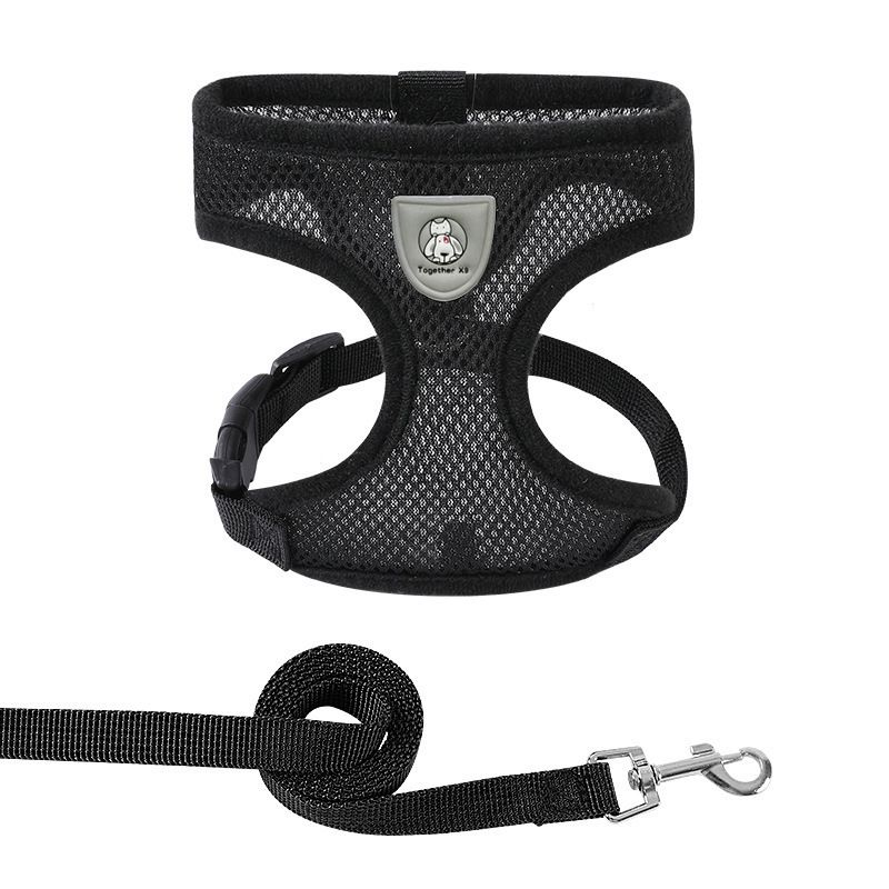 New Pet Vest Style Cat Harness Small Reflective Dog Leash_voghion.com