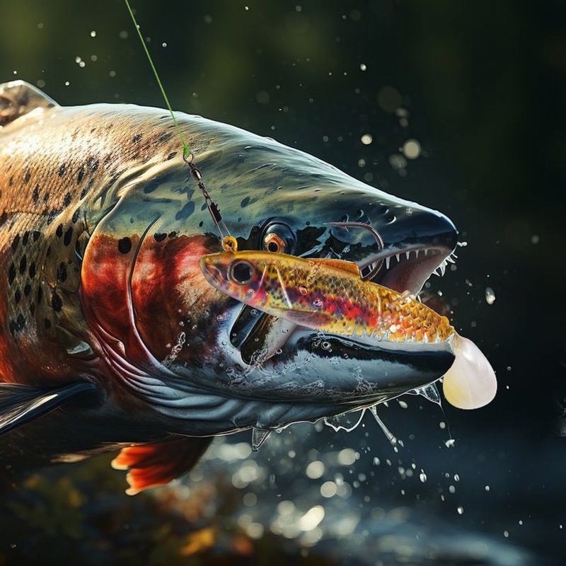 Esca morbida per la pesca a traina con coda a T bionica, esca per la pesca al branzino, amo con testa in piombo_voghion.com