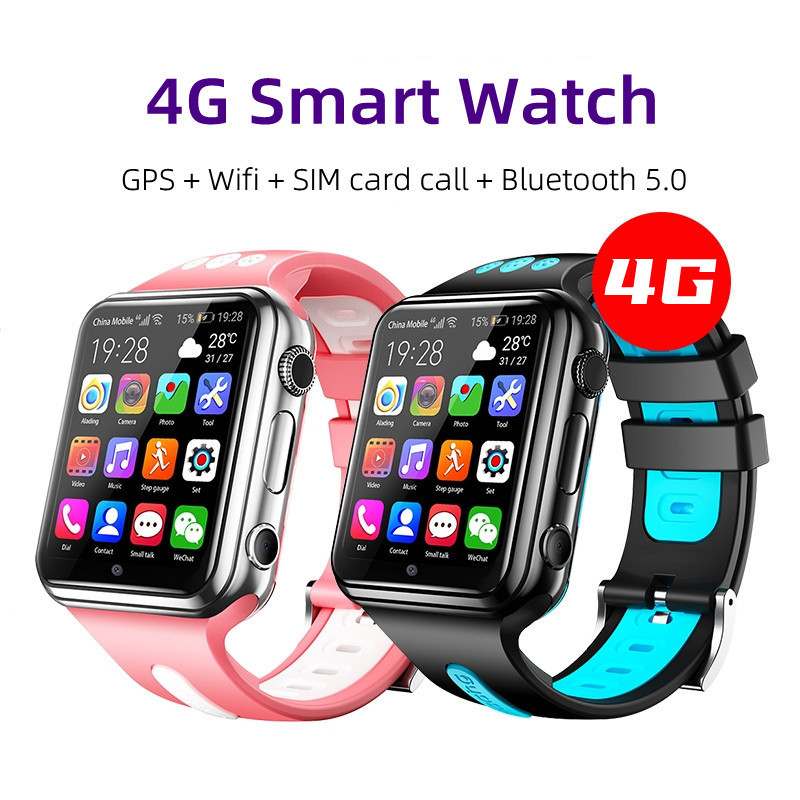 Montre connectée Android 9.0 4G W5 pour enfants, positionnement GPS, double caméra, enregistrement, Wifi, Internet, appels vidéo pour garçons et filles_voghion.com