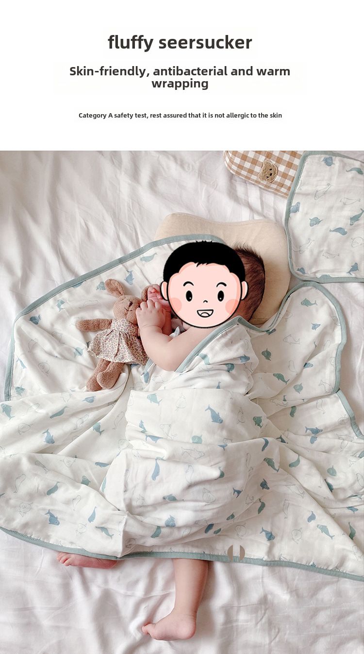 Baby Quilt Cotton Six-Layer Gauze Bath Towel Newborn Aa Class Single Bag Towel Blanket for Newborn Baby_voghion.com