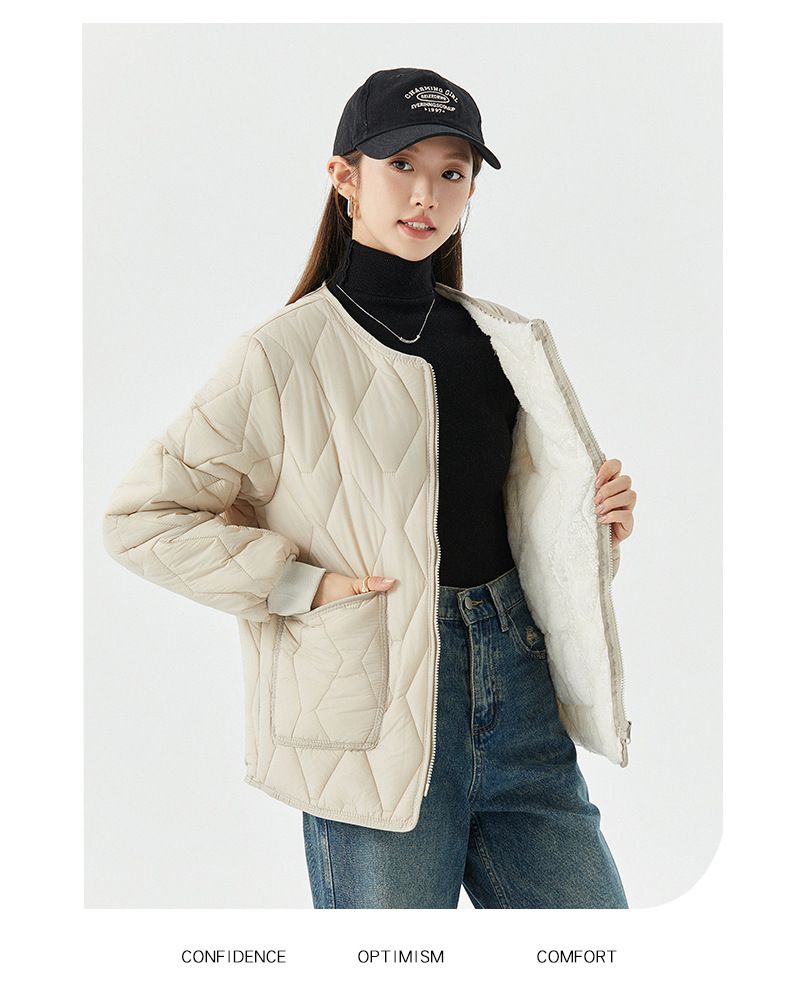 Unisex-Winterjacke mit Fleecefutter und Reißverschluss – warmer Mantel in Übergröße mit dicker Polsterung für Damen und Herren (mehrere Farben und Größen)_voghion.com