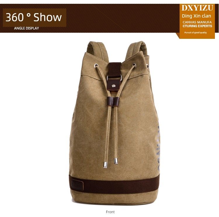 Leinwand Männer Rucksack Casual Minimalist Outdoor Fiess Rees Liicht a Grouss Kapazitéit Studenten Schoultasch Moud_voghion.com