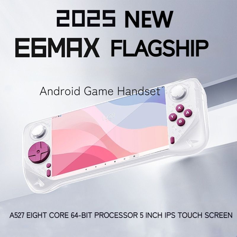 Console de jeu portable Android 2025 E6MAX, 8 cœurs, 64 bits, écran tactile, 4 Go + 32 Go, rétro, nostalgique, écran 5 pouces_voghion.com