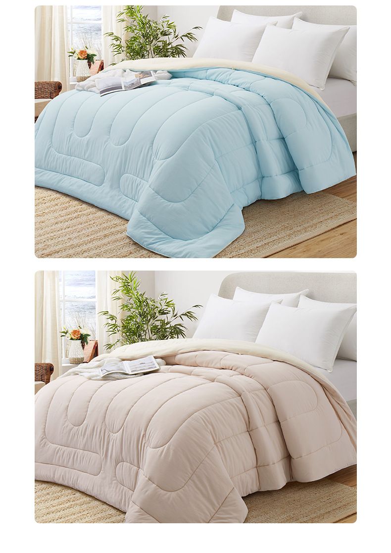 Manta refrescante de verano con peso: transpirable, lavable a máquina y suave (gris/beige/azul/verde/caqui/blanco, tamaño individual/queen/king)_voghion.com