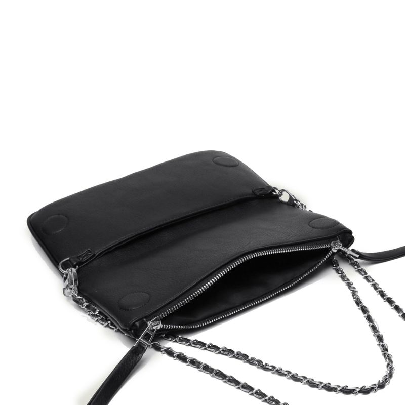 Umhängetasche, neu eingetroffene schwarze Umhängetasche mit Flügelkette für Damen, klassische und modische Damentasche zum Einkaufen._voghion.com