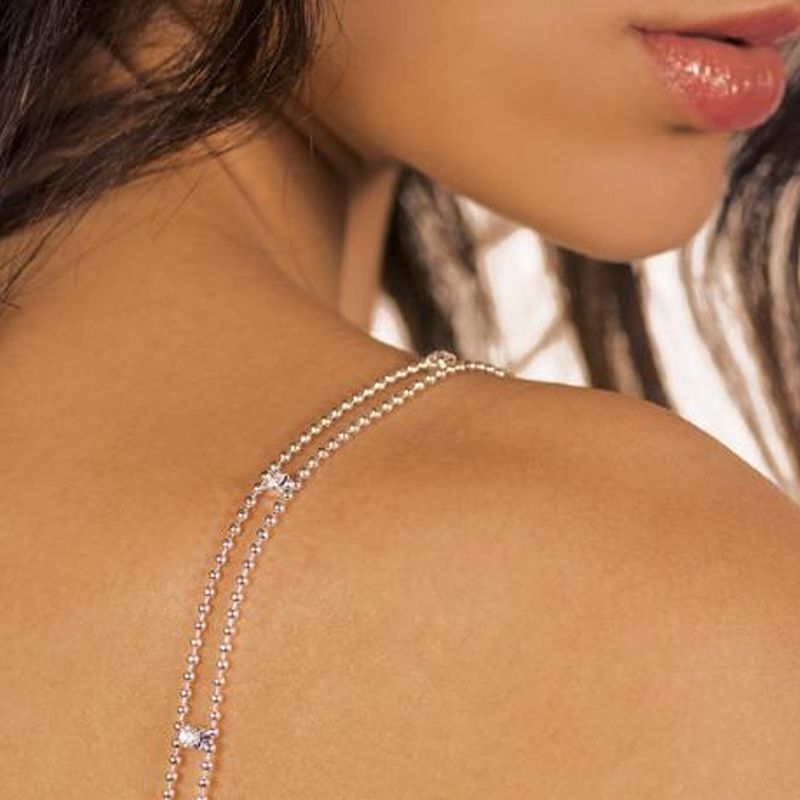 Bijoux pour femmes, chaîne d'épaule en perles de diamant et strass, chaîne de corps tendance et esthétique pour mariage_voghion.com