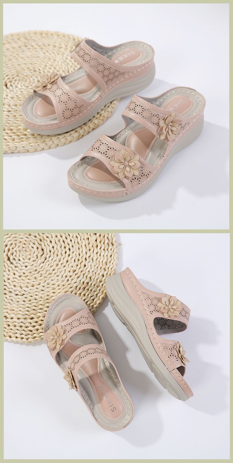 JS777-7 New 2025 Round Fashion Peep Toe Hollow Women's Wedge Casual Large Size Sandals_voghion.com