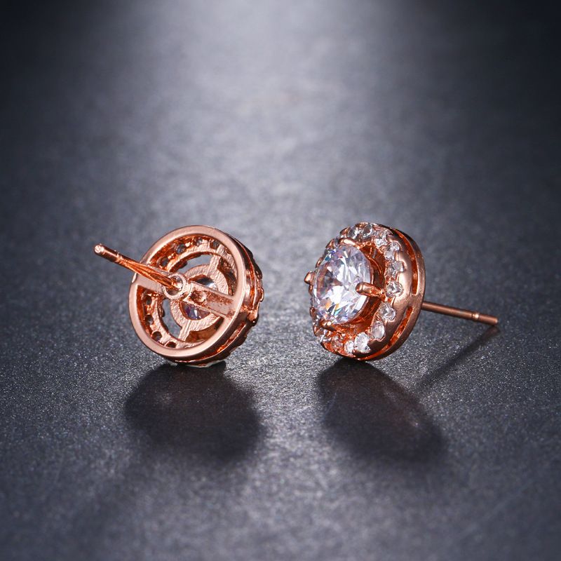 Unisex Mode Kleine Disc Zirkon Ohrringe Persönlichkeit Ohrringe_voghion.com