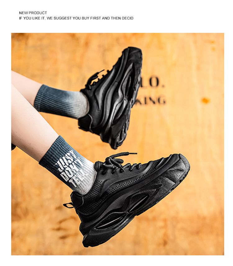 Baskets mode homme - Chaussures légères et antidérapantes pour papa, idéales pour la course à pied et les loisirs. Doublure en maille respirante, semelle épaisse et confortable._voghion.com