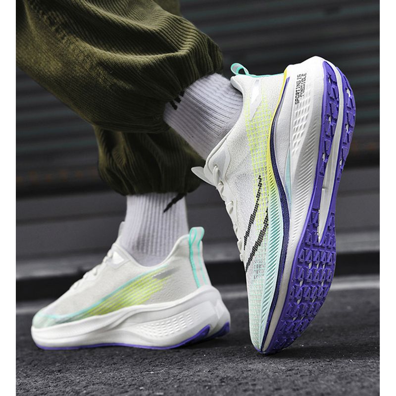 Zapatillas deportivas transpirables con amortiguación de impactos y placa de carbono para carreras de estudiantes, para hombre y mujer, 2024_voghion.com