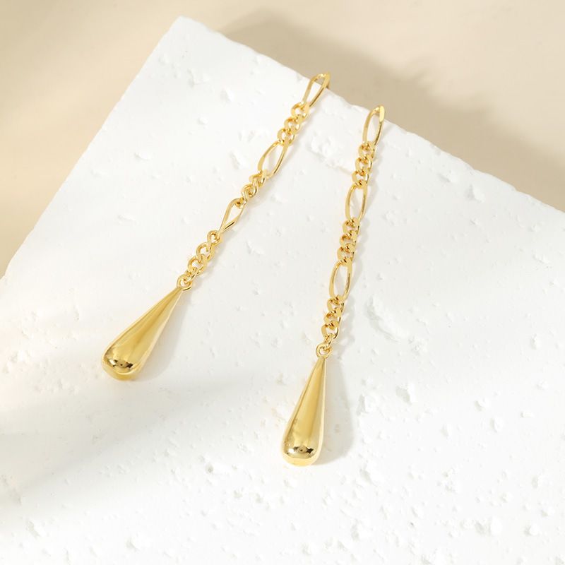 Orecchini pendenti con nappine a goccia in argento sterling S925, lunghi, da donna, leggeri, alla moda, di alta gamma, di lusso_voghion.com
