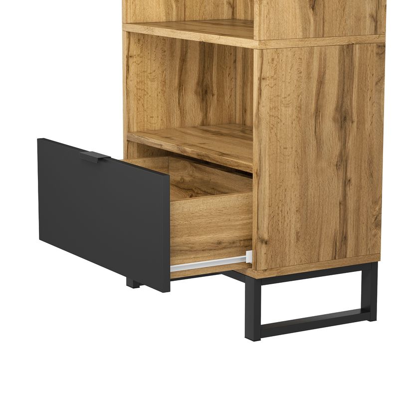 Ensemble Garderoben avec banc à chaussures et coussin, accessoires suspendus à l'avant, tiroirs et étagères réglables_voghion.com