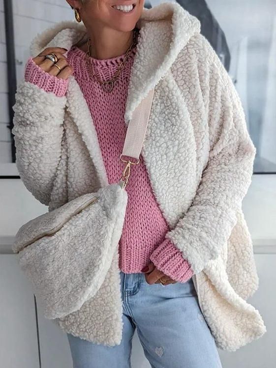Women’s Hooded Cardigan – Long Sleeve Opalescent Sweater (S-XL)Women's Clothing_voghion.com