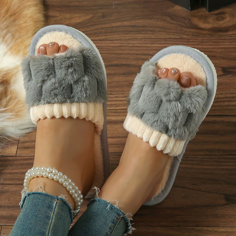 New Autumn Winter Cotton Slippers Warm Women Home Fleece Thickened Comfortable Thick Sole Indoor Outdoor Men Non-Slip_voghion.com