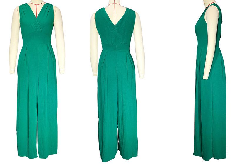 Pantaloni da donna aderenti, a vita alta, a gamba larga, in tessuto di poliestere, con scollo a V, taglio dritto_voghion.com