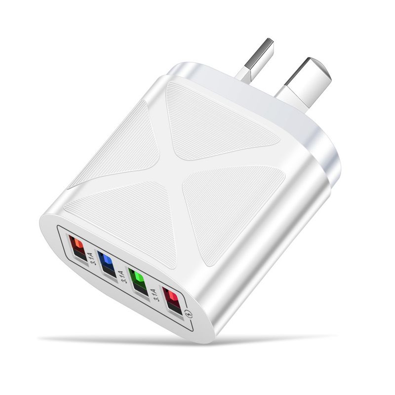Încărcător de telefon mobil pentru festivaluri de muzică 4USB3.1A, cap de încărcare multi-port, standard britanic, australian, coreean, indian_voghion.com