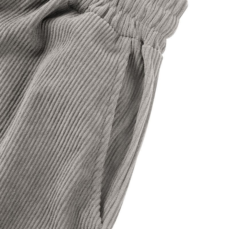 Men's Heavyweight Corduroy Work Pants – Vintage Casual Straight-Leg Trousers With Utility Pockets– Relaxed Fit For Urban Commuting_voghion.com