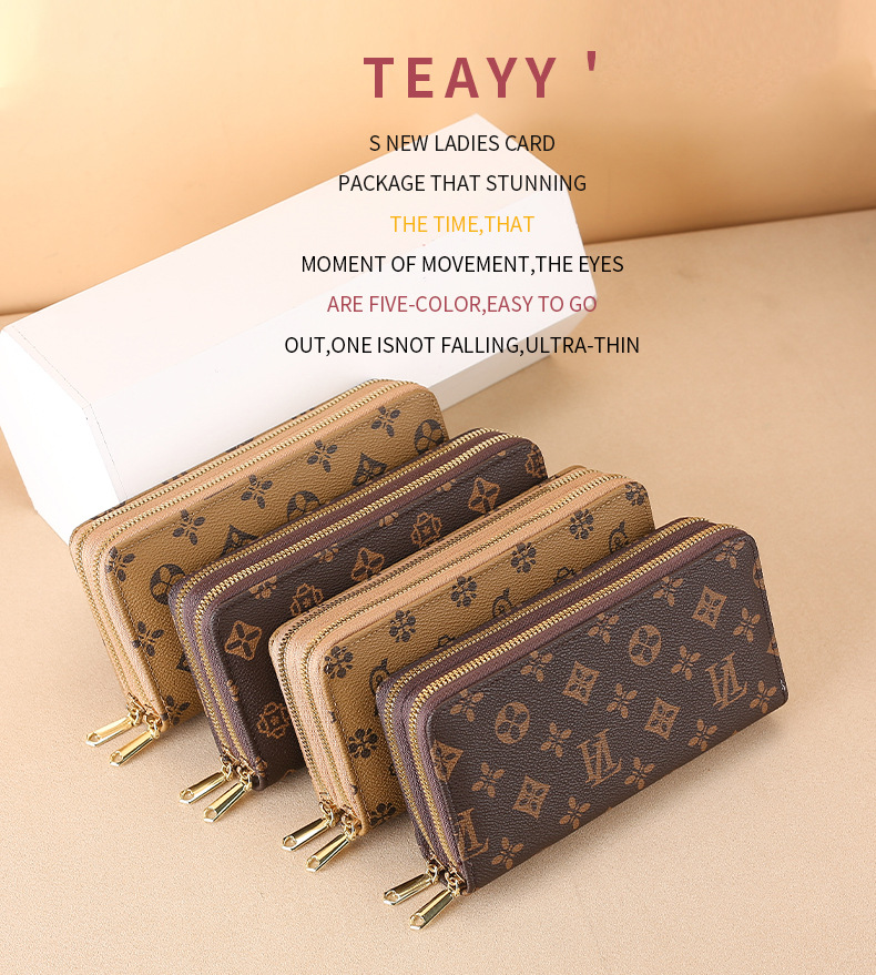 Portemonnee Portemonnee Clutch Tas Dames Portemonnee Lange Dames Portemonnee Mode Dubbele Rits Grote Capaciteit Portemonnee Voor Vrouwen_voghion.com