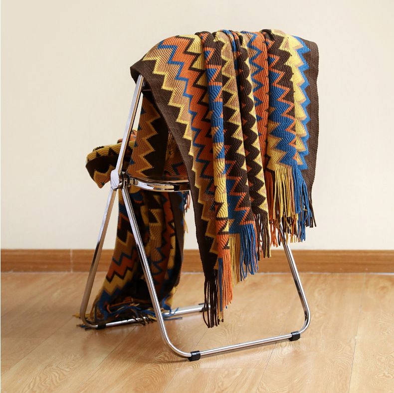 Light Luxury Knitted Shaggy Thread Sofa Office Air Conditioner Cover Blanket_voghion.com