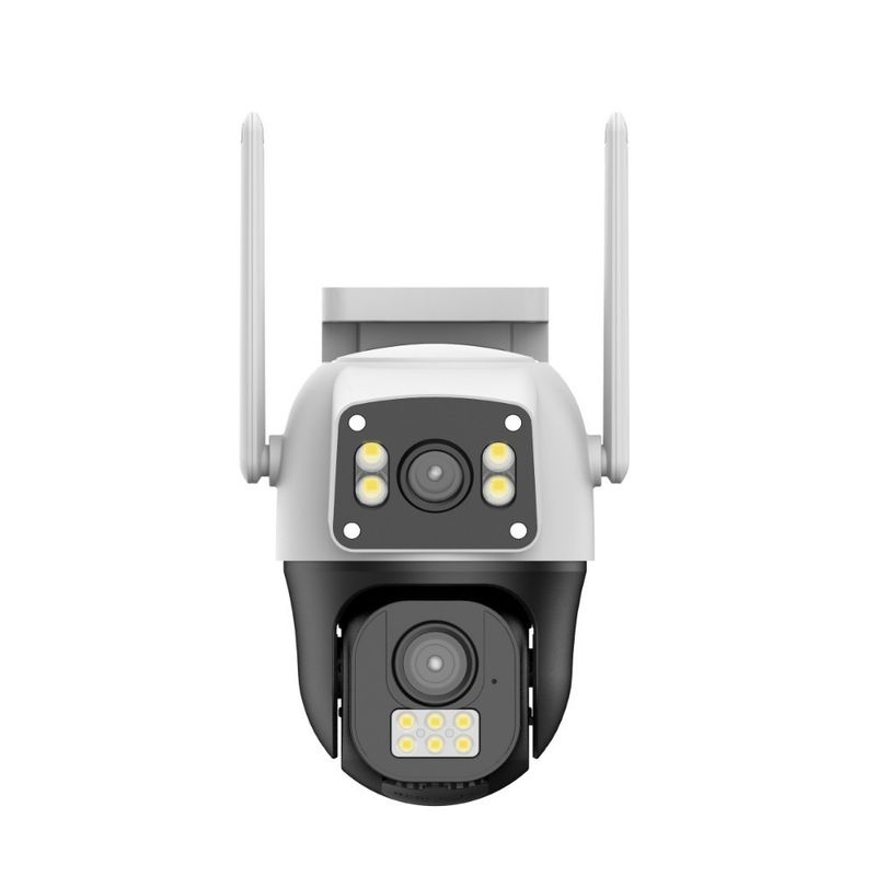 QD04 Gun Ball Surveillance V380 Pro HD WIFI Camera Dual Lens 4MP Outdoor Monitor_voghion.com