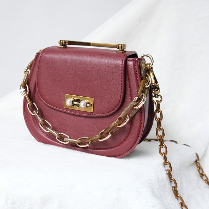 Tracolla da donna in resina colorata vintage acrilica barocca con catena spessa staccabile, realizzata a mano_voghion.com