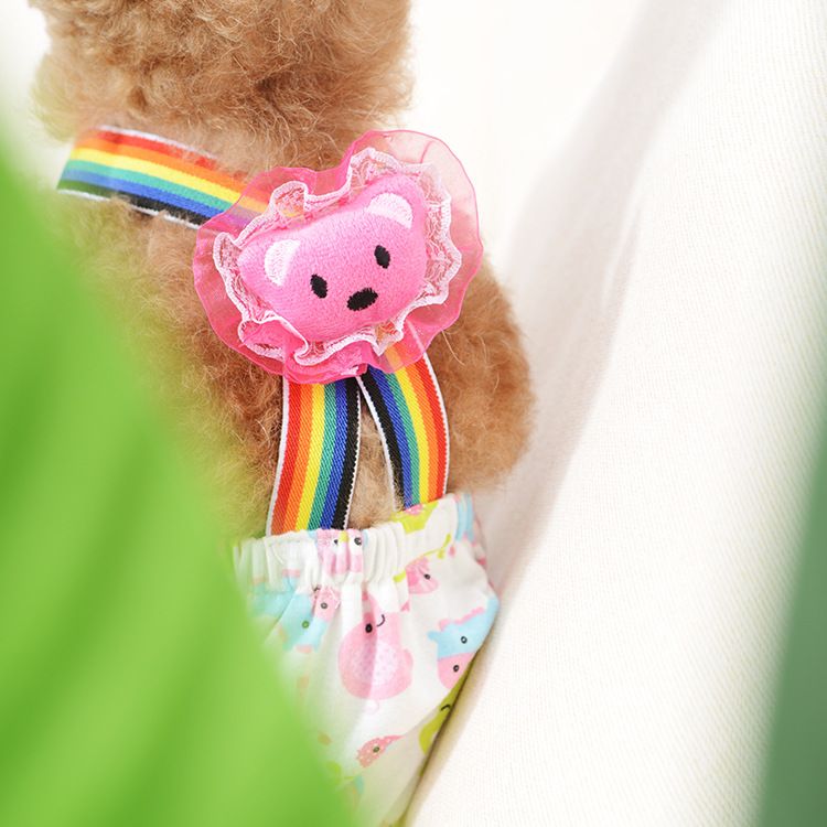 Teddy Bixiong Hygienehose Trägerhose Sicherheitshose Hündin Menstruationshose Anti-Belästigung Hose Haustierhose_voghion.com