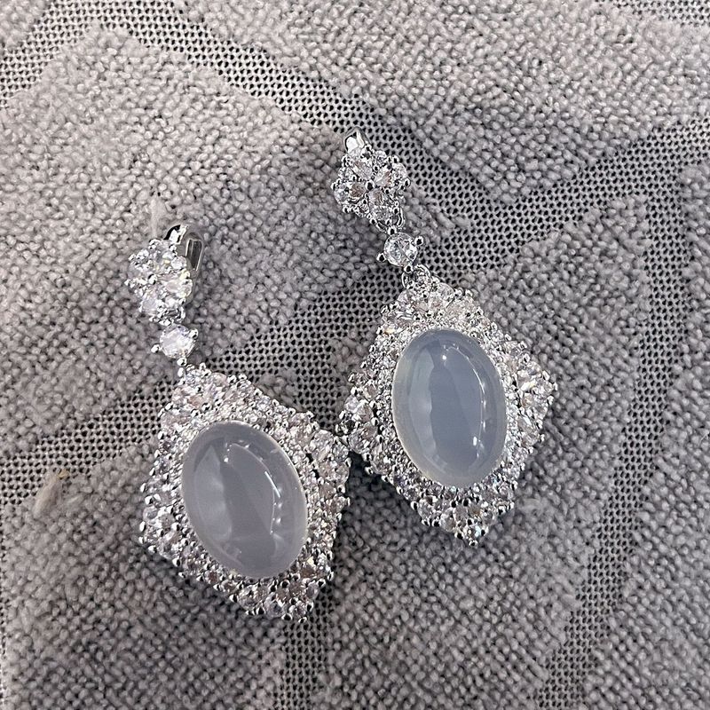 Nieuwe stijl ~ Natuurlijke hoge ijs jadeiet hanger ketting met agaat ovaal inleg, lange Chinese stijl Alice sleutelbeen ketting_voghion.com