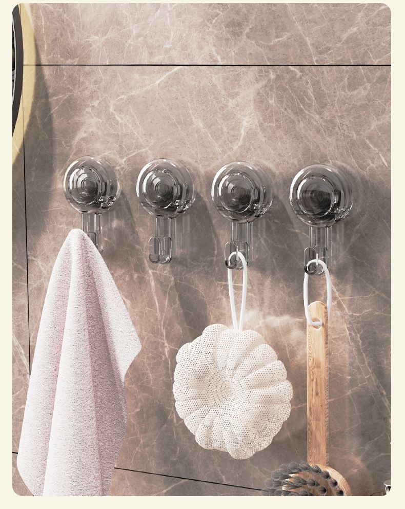 Ganchos com ventosa resistentes – Ganchos de parede sem furadeira para banheiro, cozinha e porta (transparente, cinza, branco-creme, resistente 5 kg, sem danos)_voghion.com