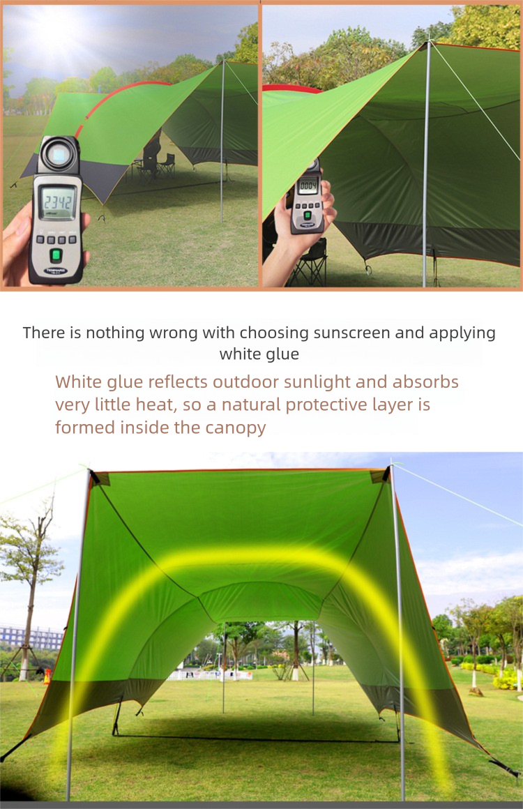 Tenda a baldacchino per esterni, protezione solare, antipioggia, spessa, per picnic in famiglia, spiaggia, parasole, campeggio, barbecue, pergolato Habibi_voghion.com