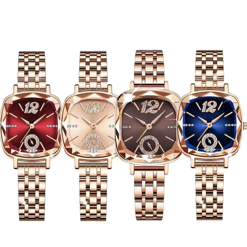 Watches and watches women high aesthetic value, simple alloy for middle school students, steel belt with diamond inlay,_voghion.com