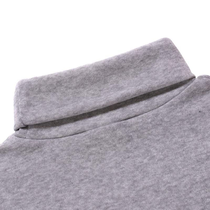 Inner Layer Autumn Winter Fleece Lined Turtleneck Long Sleeve T-Shirt Men's Pullover Thermal Base Shirt Top_voghion.com