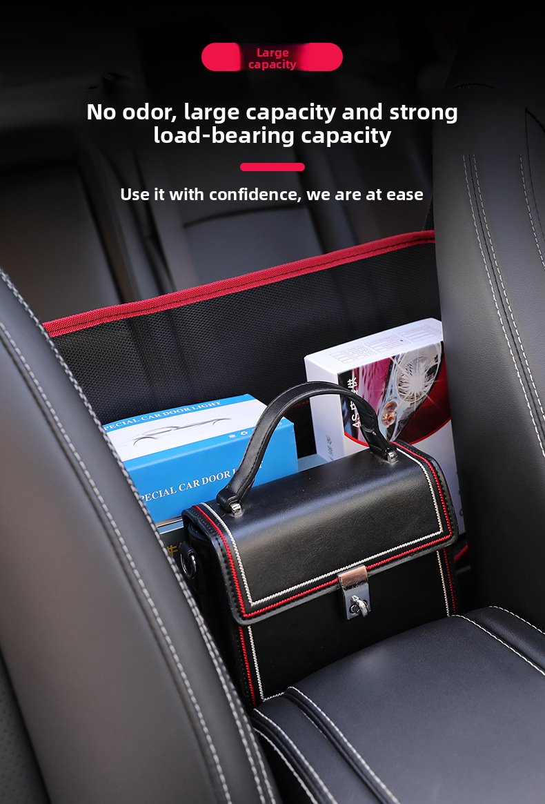 Hanging Central Control Isolation Net Pocket Multi-Functional Storage Organizer Bag For Car Interior Decoration_voghion.com