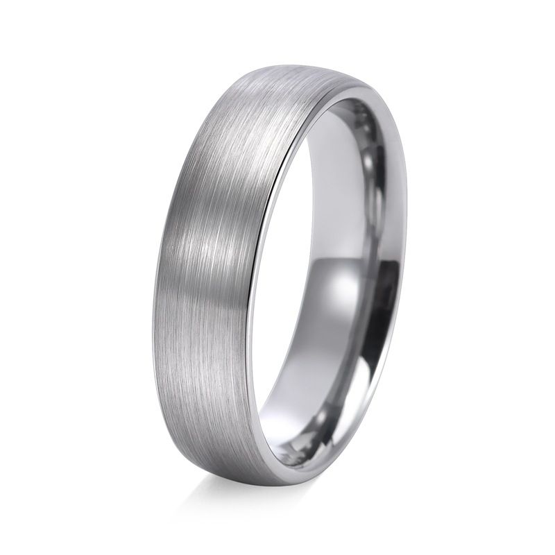 Men And Women's Jewelry Personalized Sand Surface Inner And Outer Balls 4 6 8MM Tungsten Gold Ring Tungsten Steel Ring_voghion.com