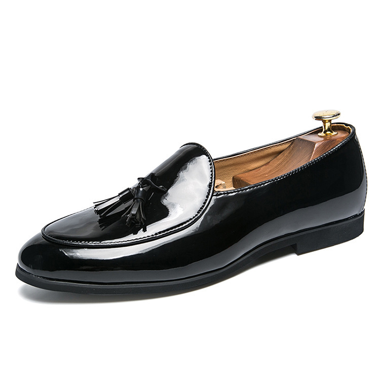 Unbeatable Quality Oversized Summer New Style, Men's Breathable Business Casual Leather Tassels, Lazy People's Shoes, Shiny Surface_voghion.com