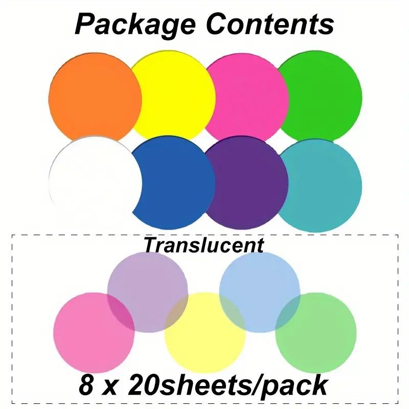 Transparent Waterproof Index Tabs, Round Sticky Notes For Books, Office & School Supplies, Colorful Page Markers, Reusable & Self-Adhesive, 16 Colors_voghion.com