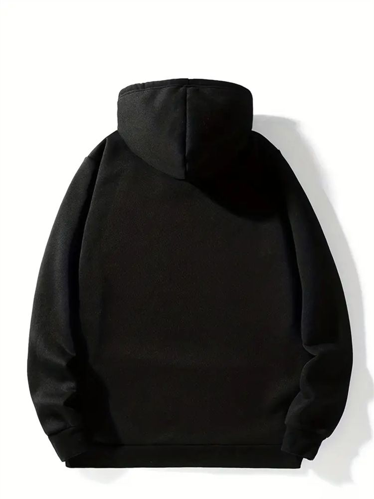 Felpa con cappuccio da uomo, modello stampato, manica lunga, pullover, giacca retrò, tendenza street_voghion.com