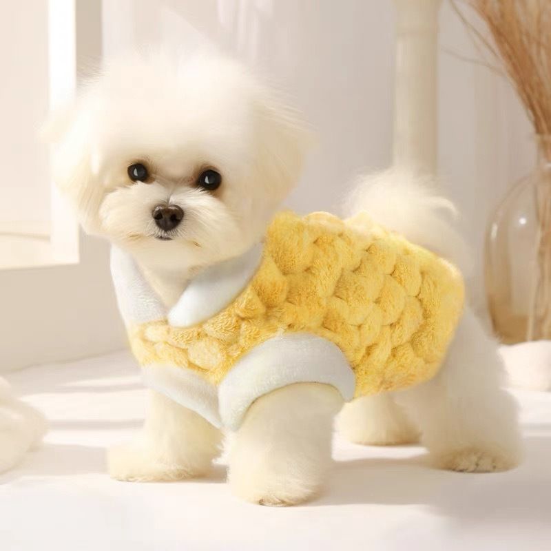 Cute Autumn And Winter Can Lead Pets, Dogs, Cats, Clothes To Keep Warm In Winter, Scarab Fleece Vest To Keep Warm_voghion.com