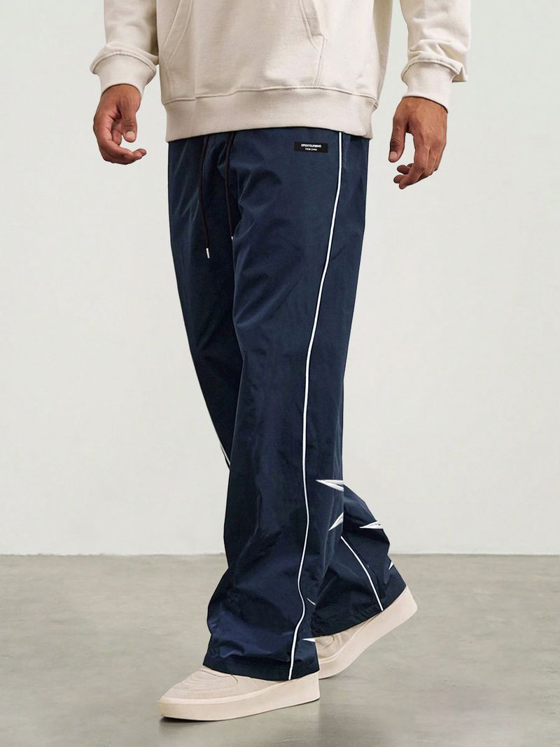Men’s Casual Pants – Retro Loose Fit With Cosmic Embroidery, Drawstring Waist (S-XXL, 5 Colors) – Lightweight & Breathable For Summer_voghion.com