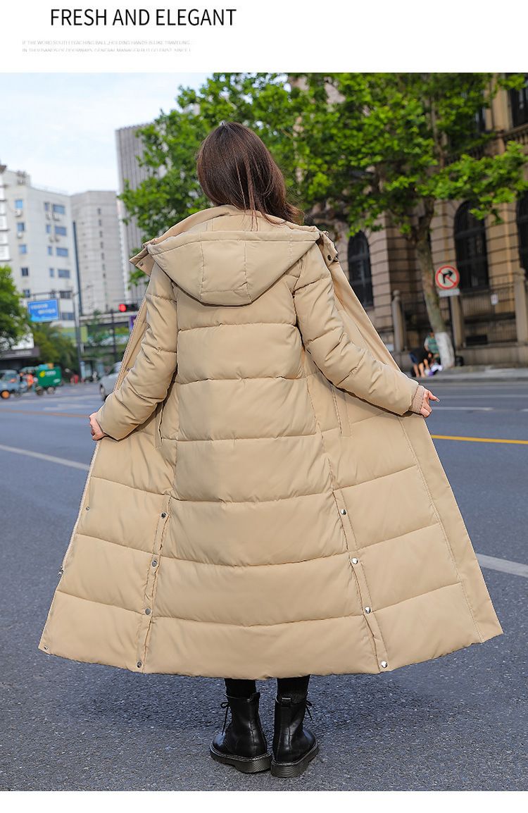 Women's Clothing Actual shot of 2023 new winter Warm jacket cotton coat for women, super long ankle length loose bread warm cotton coat_voghion.com