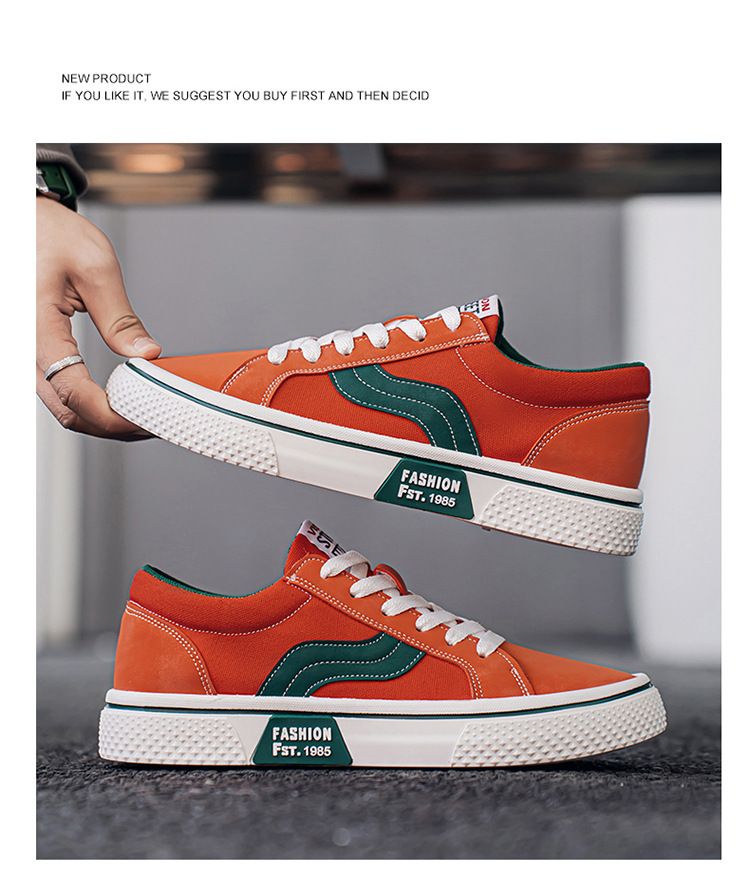 Men's Breathable Skateboard Shoes - Lightweight Casual Sneakers With Soft Rubber Sole For Everyday Comfort & Style_voghion.com
