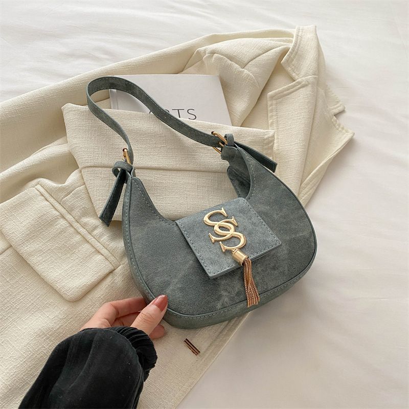 Trendy Handbags 2024 Summer Simple Style Beautiful Personality Handheld Women's Bags Underarm Fashion New Moon Bag_voghion.com