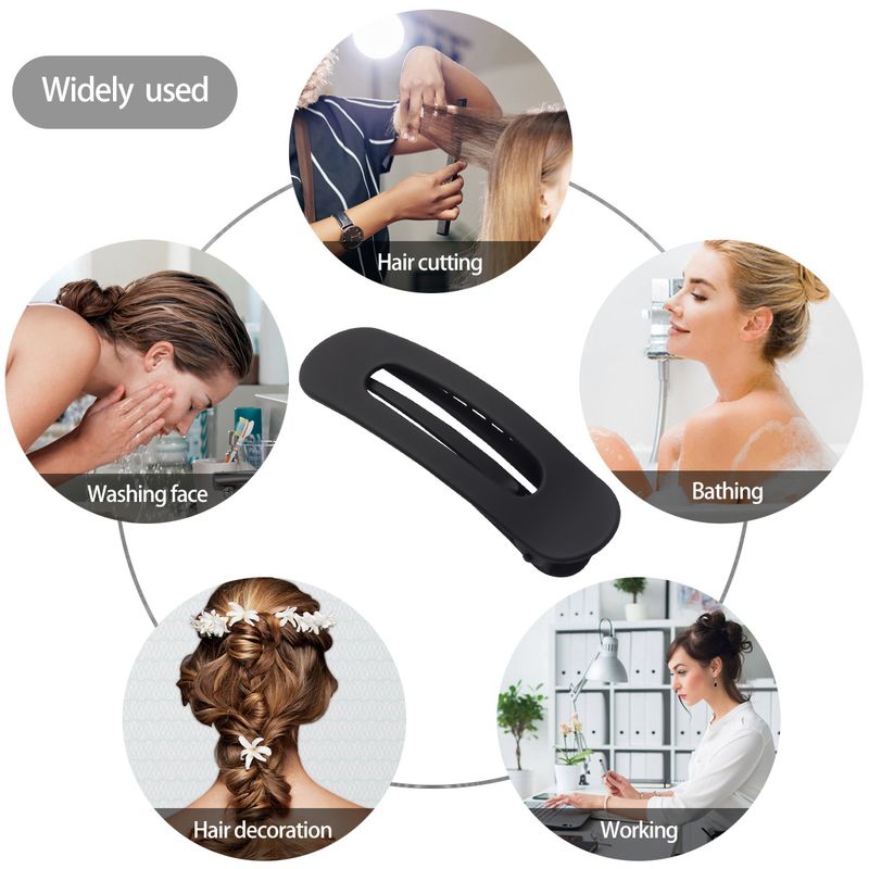 Große, matte Entenschnabel-Haarspange – elegante, weiche Blumen-Haarnadel für glatte Hochsteckfrisuren – keine Spuren am Hinterkopf_voghion.com