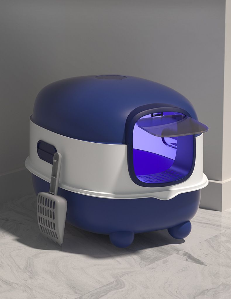 Cat Litter Box Oversized Automatic Cat Toilet Cat Litter Box Fully Enclosed Smart Litter Tray Anti Splash Feces Basin For Kittens_voghion.com