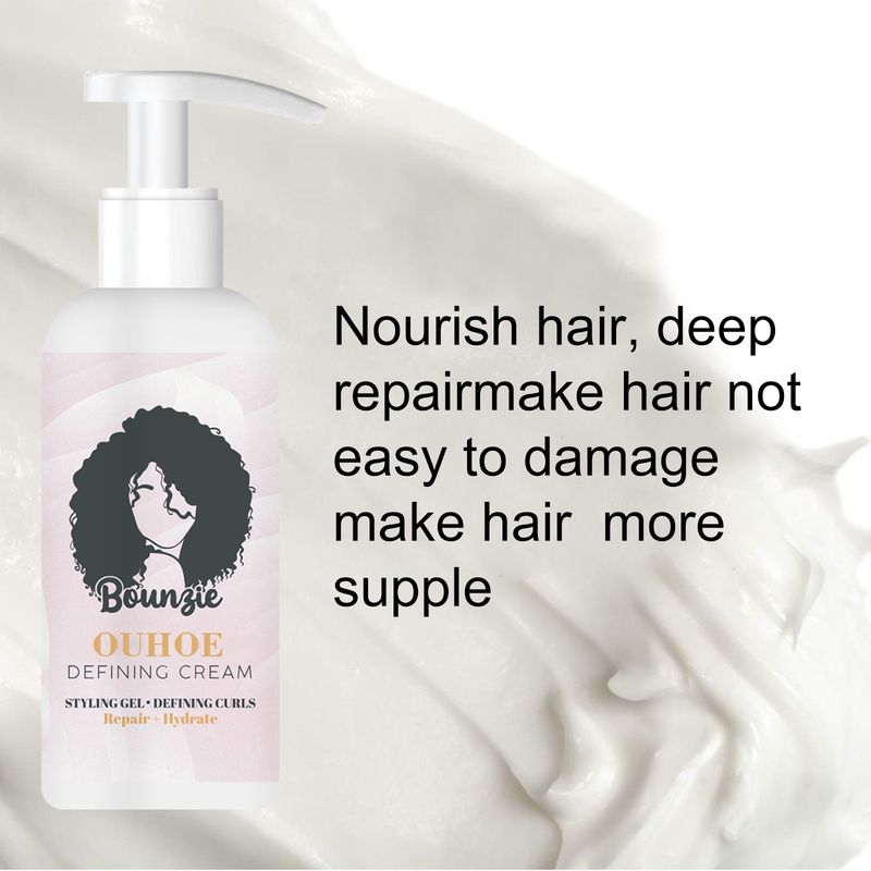 Hair Curling Cream Styling Sculpting Frizzy Wavy Boost Elastin Volumizing Fluffy Thickening Nourishing Enhance Hair Define Cream_voghion.com