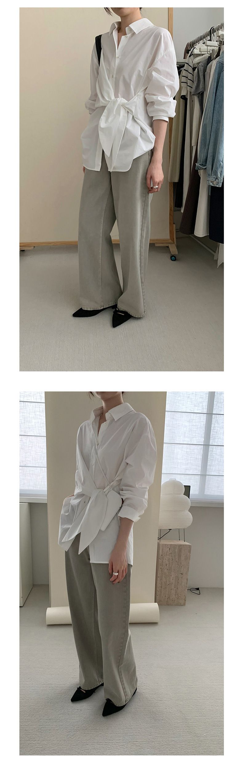 Dameklær Vasket bomull Retro allsidige jeans Dame Vår Nye høy midje smale rette bukser 24258_voghion.com