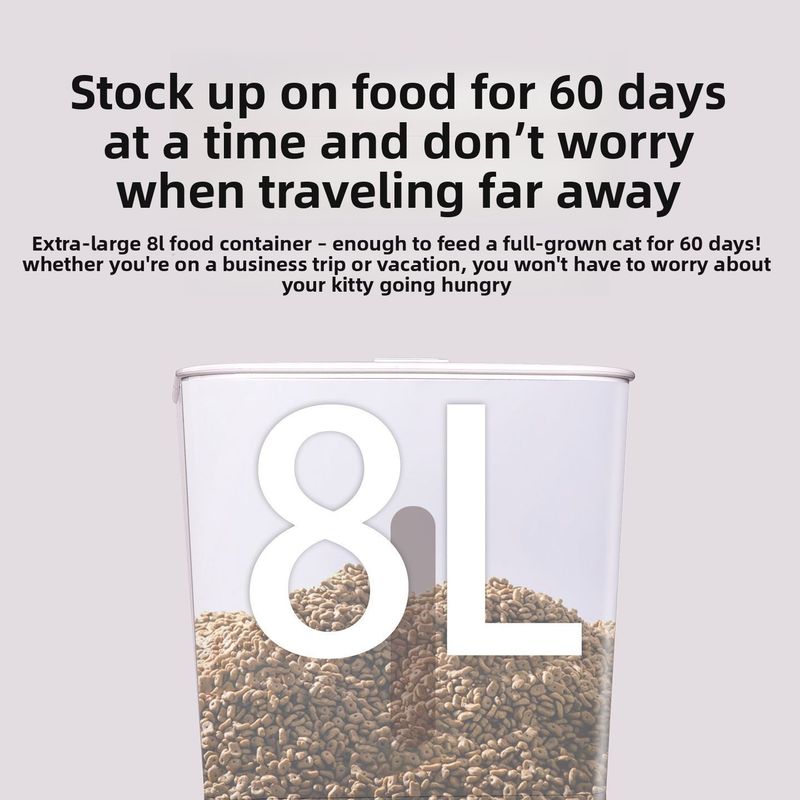 Automatischer, zeitgesteuerter und mengenmäßiger WLAN-Fernfutterautomat für Katzen und Hunde_voghion.com