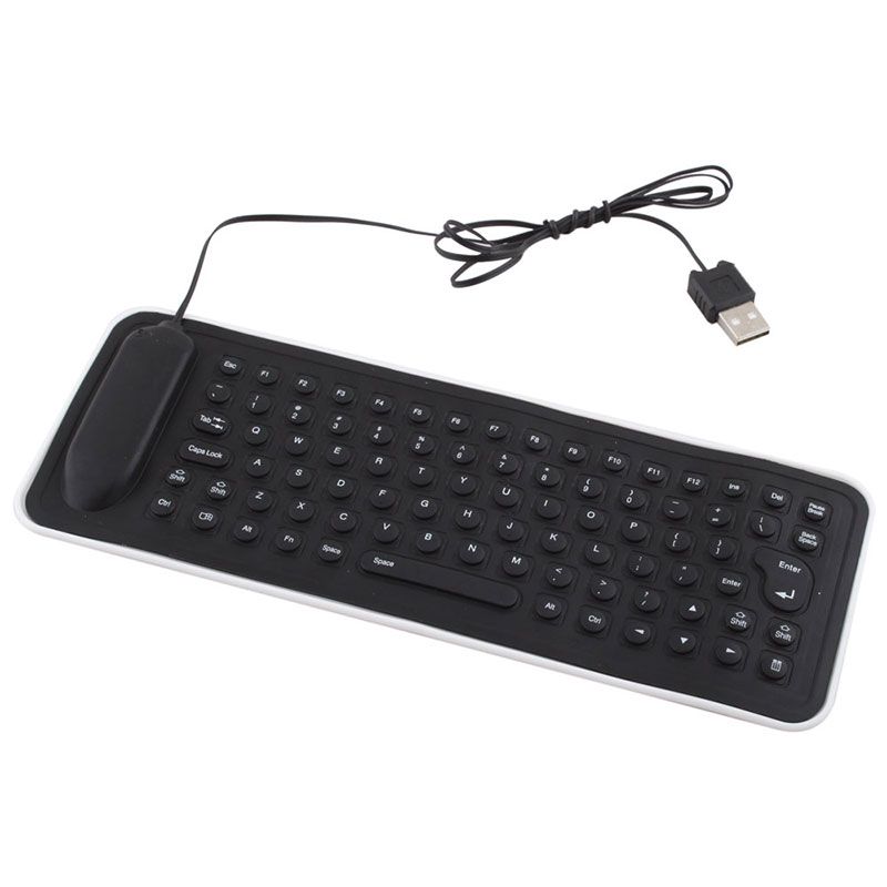 Tastiera da gioco pieghevole portatile mini USB flessibile impermeabile in silicone per PC per periferiche di laptop e notebook_voghion.com